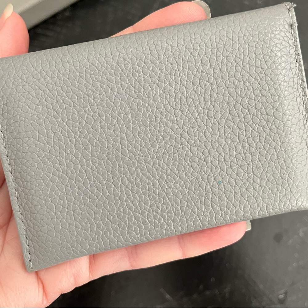 Alexander McQueen Grey Leather Envelope Card Holder - Picture 2 of 13